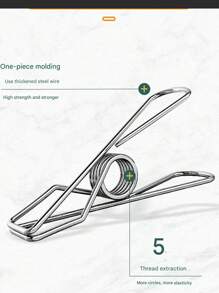 1 件多功能不锈钢袜子架，实心 20/40 夹子晾袜子架，多夹晾衣架，强力弹簧夹，夹紧不脱落，