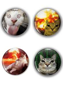 有趣的图案纽扣徽章、学生背包翻领别针、帆布包装饰、送给朋友、老师、父母、表兄弟的有趣礼物