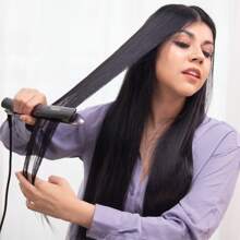 ANGENIL X Milania [US]ANGENIL Professional Titanium Flat Iron Hair Straightener And Curlers 2 In 1, Straightening Curling Hair Styling Irons For Women All Hair Types, Fast Heating, 1 Inch Dual Voltage Travel Flat Iron, 360° Swivel Cord