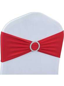 4pcs/10pcs/20pcs/50pcs Quality Elastic Chair Sash Bowknot , Made Of Spandex, Universal Elastic Chair Bands With Sliders For Holiday, Wedding, Party Decoration