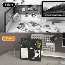 FANXI 带支架的磁性公告板，用于桌面的磁性板，带磁性夹的金属板，用于磁铁展示，学校用品，返校