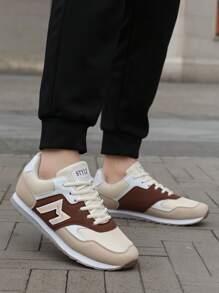 Unisex sportschoenen voor tieners, modieuze patchwork casual schoenen, klassieke retro lichtgewicht ademende hardloopschoenen, comfortabele antislip trainingsschoenen, studentencampus streetwear reizen wandelen