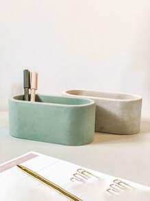 1pc Oval Silicone Mold, DIY Oval Terrazzo, Plaster, Cement, Clay Tray Resin Casting Mold, Used For Jewelry, Ring Storage Mold