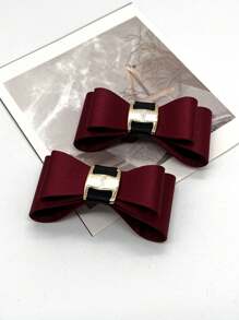 Korean Fashion Multi-Color Velvet Handmade Bow Metal Shoe Flower Detachable Shoe Clips, Suitable For Women Pumps, Heels, And Sandals - Multicolor - View 7