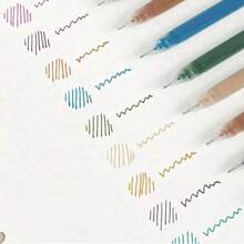186pcs Set Morandi Gradient Color Neutral Ballpoint Pen, 0.5mm Transparent Barrel, Suitable For Drawings, Highlighting, Can Be Used As Arts & Crafts, Holiday, Birthday, Back-To-School Gifts, Party Favors - Multicolor - View 9