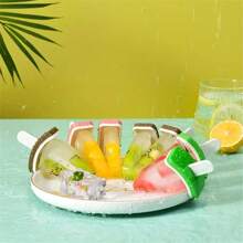 [Easy Disengage] Silicone Ice Cream Molds Popsicle Mold, 4 Cavity Home Ice Cream Mold DIY Homemade Popsicle Mold Children's Creative Ice Cream Popsicle Box, Summer Kitchen Gadgets, Kitchen Stuff, Kitchen Accessories, Home Kitchen Items - Perfect Gift For Christmas, Halloween, Valentine's Day - Multicolor - View 3