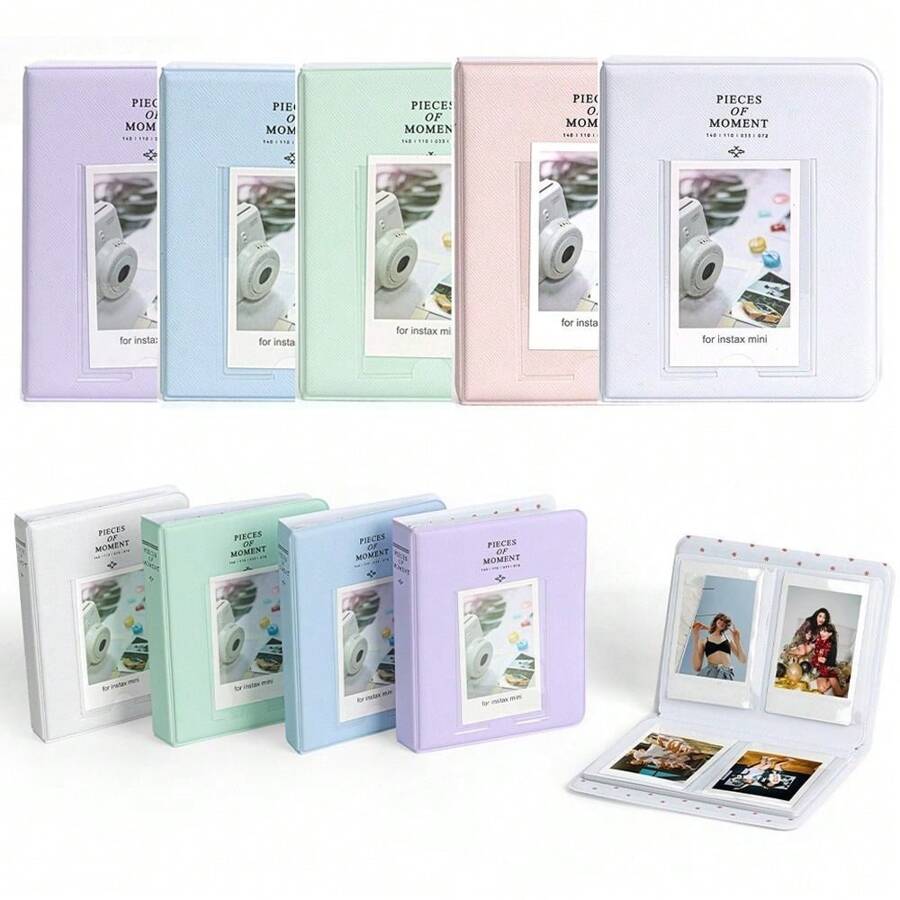 1Pc 3 Inch 64 Pockets Photo Album Instant Camera Pictures Storage Case Stamps Tickets Cards Organizer For Fujifilm Mini 12/11/9