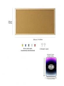 1/2 pezzi Lavagna in sughero con bordo in legno per appendere foto, decorazione, appunti e messaggi, dimensioni 30x20 cm, forniture scolastiche, ritorno a scuola