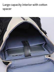 1PC Daily Sports Training Backpack With Large Capacity And Light Weight, Badminton Backpack, Tennis Racket Bag, Basketball Bag, Independent Shoe Compartment, Outdoor Sports Backpack, Contrasting Color Design, Fashionable And Simple, Versatile Backpack, Suitable For Fitness, Yoga, Outdoor Sports, Short-Distance Travel