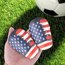 1 Pair Mini Thick Football Shin Guards, New Adult Model Insert Plate Soccer Shinguards, Mini Football Shin Protection, Suitable For All Seasons - Multicolor - View 2