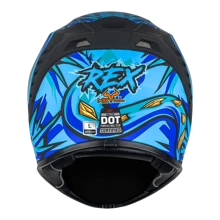 CASCO PARA MOTOCICLISTAS XBULL BALTO AZUL BRILLANTE INTEGRAL PARA USO RURAL CON CERTIFICACIÓN DOT - Azul - Ver 4