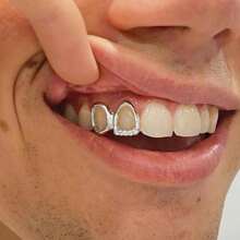 THATBOY Set de 3 joyas de rapero de moda estilo hip hop personalizadas, grillz de cobre con circonita hueca, un regalo genial para hombres y mujeres