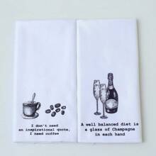Toalla de cocina de estilo rural, material de poliéster altamente absorbente para lavar a mano, secar y limpiar - Paño de limpieza de cocina de diseño de dibujos animados para decoración de cocina
