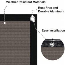 LOVE STORY Fence Privacy Screen Outdoor Mesh Fencing Covers Screen Fence Wind Block With Grommets For Patio Garden Wall Backyard - Brown - View 4