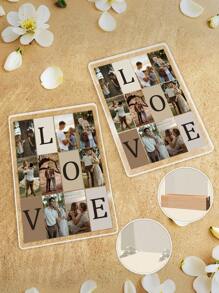 定制照片亚克力背光夜灯，送给家人/朋友/女朋友/男朋友/妈妈/爸爸的个性化礼物，家居装饰，周年纪念 1 件多功能、装饰性、可重复使用精致、时尚、可爱、高品质、现代定制、个性化、独特的理想礼物、情人节、情人节装饰 - 款式1 - 查看 5