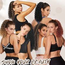 35厘米长抽绳女士迷你马尾辫，适合日常外出、约会等各种场合