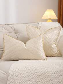 Vỏ gối trang trí họa tiết hình học Jacquard màu vàng, trang trí nhà cửa cho phòng khách, trang trí mùa thu, trang trí mùa thu, trang trí phòng - Rượu sâm banh - Xem 6