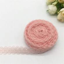 1pc 10yards 5/8" (15mm) Lace Ribbon Bilateral Handicrafts Embroidered Net Lace Trim Fabric Ribbon DIY Sewing Skirt Accessories