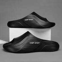 New Summer Beach Shoes, Casual Outdoor Home Slippers, Thick Sole Sports Sandals - Black - View 1