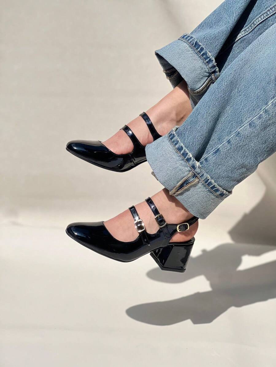 ZAPATILLAS ESTILO MARYJANE - Negro - Ver 1