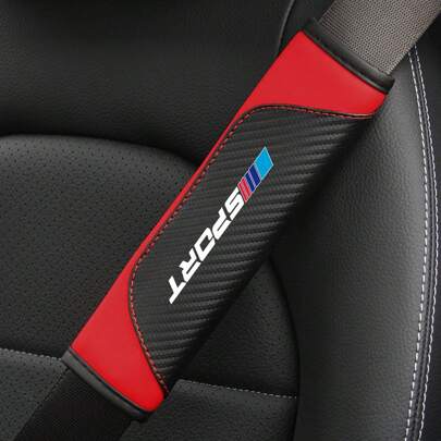 2pcs Carbon Fiber Seatbelt Shoulder Strap Covers For BMW X1 X3 X5 E70 F15 F48 G30 G20 F30 F10 E90 E60 Z4 Car Seat Belt Cover