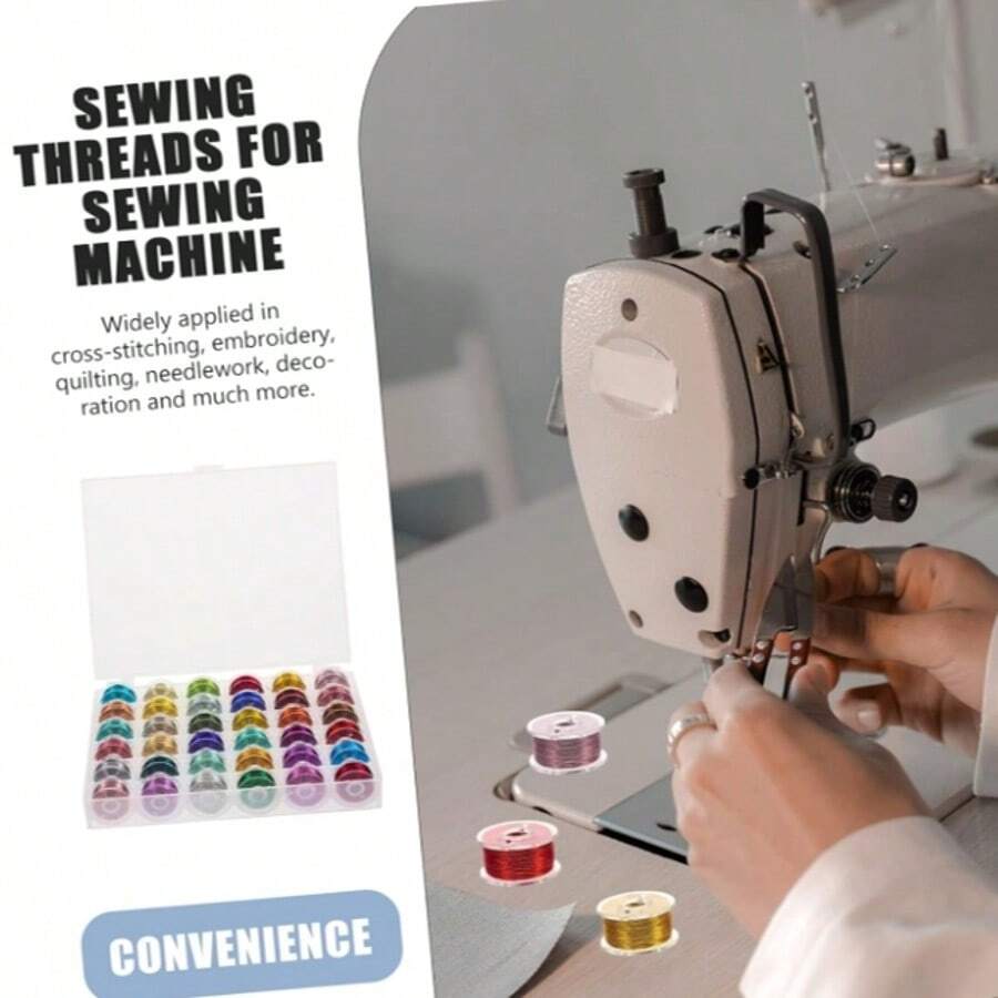 25 piezas de hilos bordados, adecuados para costura a mano, bordado de punto de cruz y proyectos DIY, kit de costura multiusos que satisface todas sus necesidades creativas (color aleatorio) - Multicolor - Ver 1