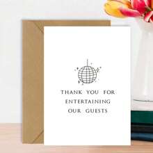 1 pezzo Biglietto di ringraziamento personalizzato per il DJ del matrimonio - Nota di gratitudine elegante per l'intrattenimento per qualsiasi destinatario con busta - In lingua inglese - Articolo da cerimonia speciale per il matrimonio