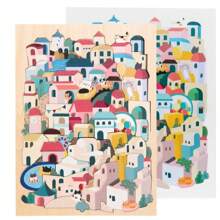 具有挑战性的脑筋急转弯木制动物拼图，150 块积木狗、猫、熊猫 3 合 1 拼图板套装，儿童创意拼图玩具礼物，家庭聚会缓解压力桌面游戏和装饰、游戏、拼图、游戏 - 彩色 - 查看 22