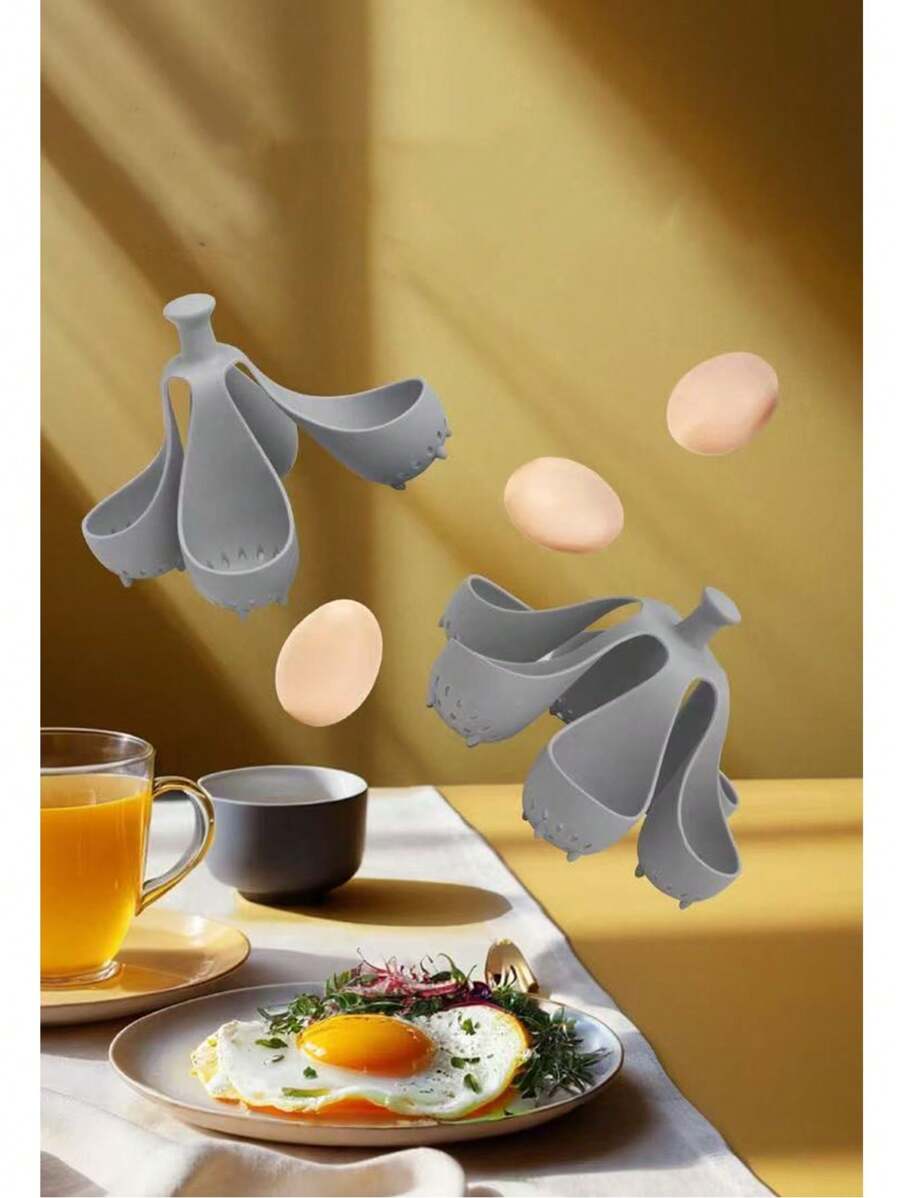 1pc Heat-Resistant Silicone Egg Cooker For Home Kitchen, Steamer Tools For Multi-Portion Breakfast