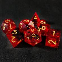 Handmade Dual-Color Resin Dice Set, Suitable For Role-Playing Games, With Cosmic Glitter And Precise Edges, Suitable For Teenagers 14+, Perfect Gift For Birthday Or Christmas - Multicolor - View 3