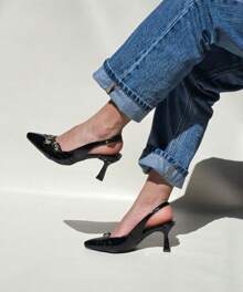 ZAPATILLAS DE TACON BAJO - Negro - Ver 1