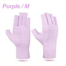 1 Paar Premium fingerlose Kompressionshandschuhe für Handpflege, Tippen, Arbeit, Sport, Gelenk-Wärme, offener Finger Handgelenkstütze, Daumen-Halbfinger-Handschuhe für Frauen & Männer