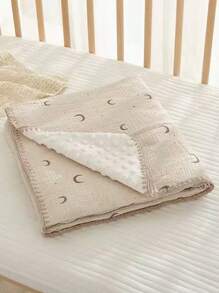 1 件超柔软舒适婴幼儿圆点毛绒毯，适合学龄前儿童午睡