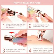 2-In-1 Electric Eyebrow And Nose Hair Trimmer, Rechargeable USB Battery Operated, Multipurpose Body Hair Removal Tool, Professional Automatic Brow Shaping Pen