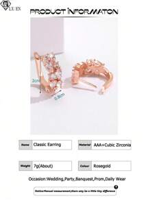 1對華麗的蒙娜麗莎白色立方氧化鋯鑲嵌優雅時尚圓形裝飾耳環，為女性提供豪華派對珠寶