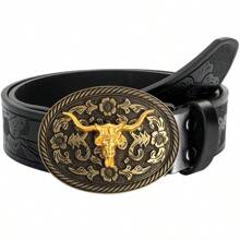 1 pièce Style cowboy occidental Grande boucle rétro punk Décor tête de bœuf Ceinture casual, Convient pour les jeans hommes et femmes, Polyvalent pour les ados, les sorties d'été, les activités de plein air ou les voyages, ou des cadeaux pour les remises de diplômes, anniversaires, ou pour un usage quotidien - Multicolore - Voir 7