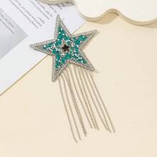 1pc Star Tassel Patch With Heat Melt Glue, Suitable For DIY Craft Accessories, Clothing Patch Decorations, All Seasons