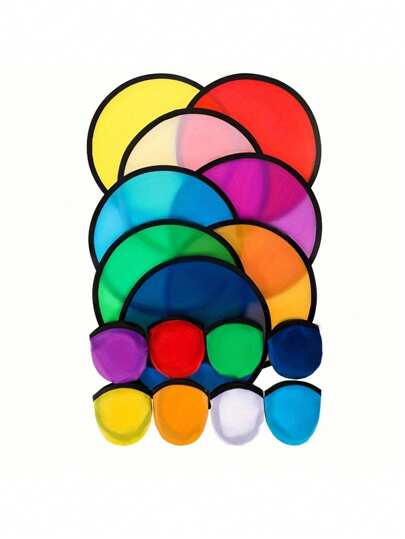 Nylon Folding Fan Multi-Color Retractable Cool Fan Is Convenient To Carry When Going Out Dog Flying Saucer Summer Cooling,Beach,Travel