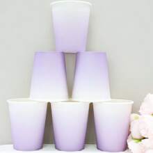 10pcs/20pcs/40pcs,9oz Disposable Paper Cups Pastel Rainbow Gradient Party Cups Drinking Cups For Party, DIY And Holiday, Multicolor Paper Cups For Wedding Party Picnic BBQ Travel And Event - Multicolor - View 9