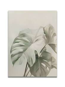 1/3Pcs, Unframed, High Quality Print Painting, Modern Style, Green Leaves, Botanical Natural Scenery, Creative Trio, Wall Art Poster, Home Decoration, Suitable For Living Room, Sofa, Bed, Hallway, Bedroom, Bathroom, Office, Perfect Art Gift