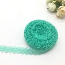 1pc 10yards 5/8" (15mm) Lace Ribbon Bilateral Handicrafts Embroidered Net Lace Trim Fabric Ribbon DIY Sewing Skirt Accessories