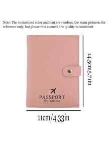 Funda para pasaporte personalizable con nombre, estuche para tarjetas, multifunción minimalista de unicolor de gran capacidad, adecuado como regalo exclusivo para novias, mamás