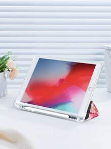 Capa protetora plana com estampa de flor de hibisco, compatível com iPad de 10,2 polegadas, iPad Pro 11 2021/2020/10ª geração, iPad Mini 4/5/6, Galaxy Tab A8 10,5 polegadas 2022, Matepad 10.4/Tab, com slot para lápis, à prova de choque, capa protetora para suporte de tablet