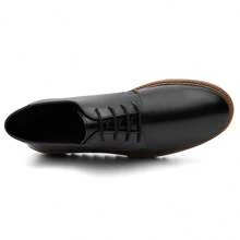 Kit Masculino 02 Pares De Sapato Social Derby Amarração Solado Tratorado Acompanha Palmilha Brinde Numeração Especial 37 Ao 46 Cor Café Preto