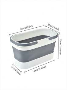 可折叠硅胶拖把桶带滚轮手提塑料拖把桶玻璃清洁刮板棉线拖把魔术扫把可配多种工具清洗清洁可加大加厚折叠收纳