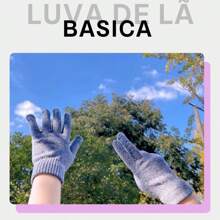 Lilas Inova Unisex Thick Wool Glove Autumn Winter High Quality - 淺灰色 - 查看 6