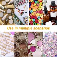 100 Pcs Clear Plastic Small Sample Jar Pots Empty Travel Cosmetic Sample Containers Round Mini Glitter Nail Art Storage Tools - Variant1 - View 6