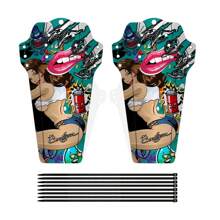 2 件山地自行车挡泥板套装 - 前轮和后轮简易挡泥板、通用挡泥板、碳纤维挡泥板尾翼 - 彩色 - 查看 8