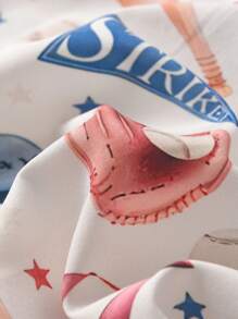 Young Boy Energy Baseball Style Funny Graphic Print Polo Shirt With Turndown Collar, Holiday & Vacation - Multicolor - View 8