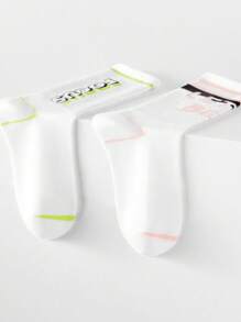 1/5 Pairs Basketball Mid-Calf Sports Socks For Men, High-Top Athletic Crew Socks